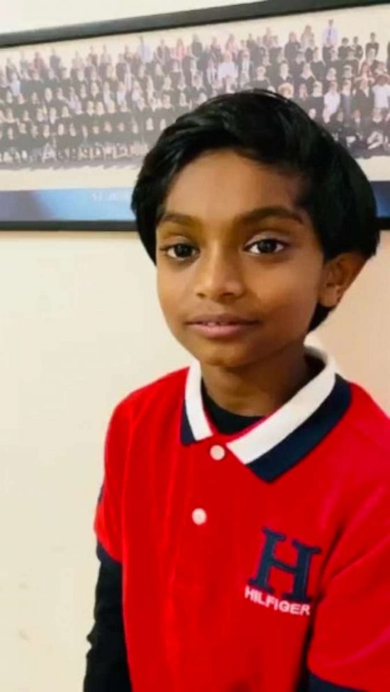 PHOTO: In honor of his birthday, Eagle Jayagoda, 8, launched "Little Free Food Table" near his Richmond, California, home. The area was open on Sundays and stocked with food items for people facing tough times.