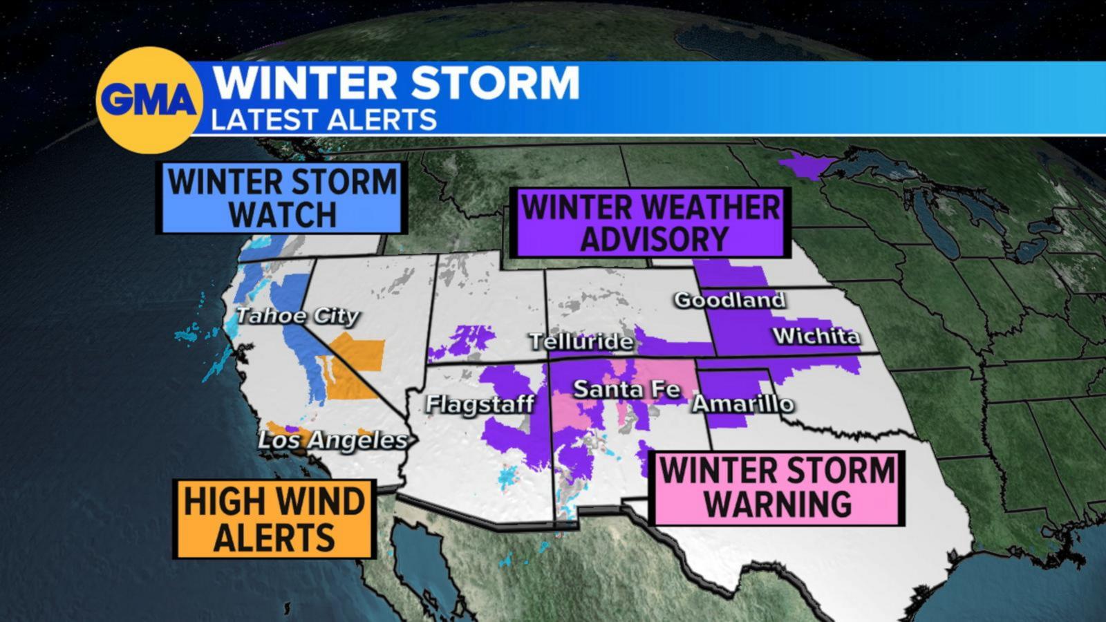 10 States Under Snow Wind Alerts As Storm Sweeps Nation Good Morning America 2008