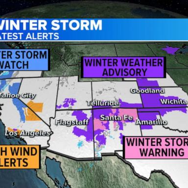 VIDEO: 10 states under snow, wind alerts as storm sweeps nation