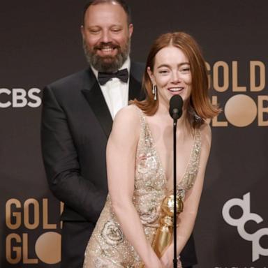 VIDEO: Emma Stone had the best response to Taylor Swift cheering for her Golden Globes win 