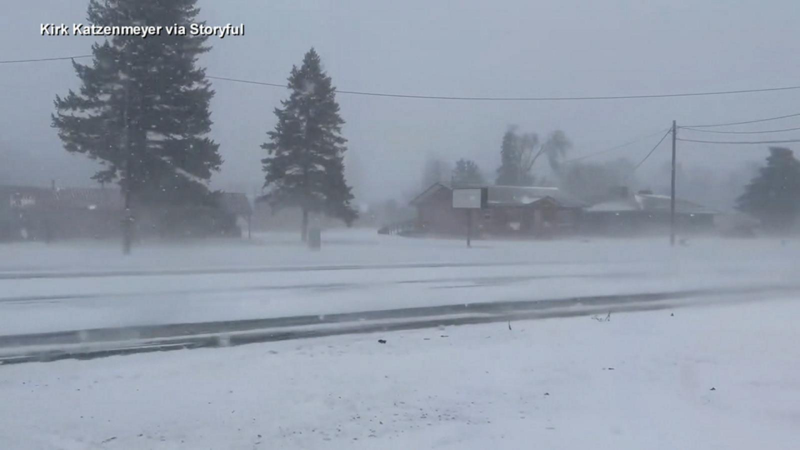 VIDEO: New storm packs heavy snow, tornado threats