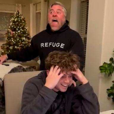 VIDEO: Dad screams, jumps around in pure excitement after son accepted into 'dream school' 