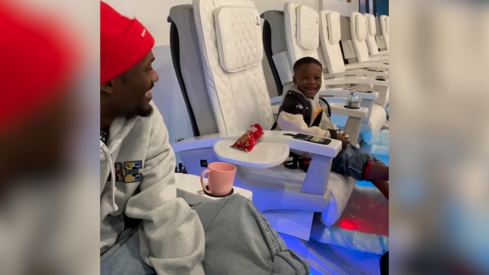 VIDEO: This father-son nail salon date is too precious for words