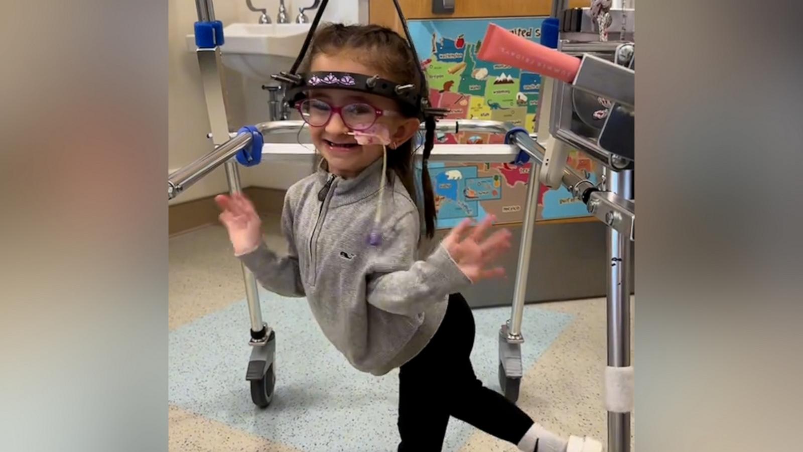 VIDEO: Little girl shows off incredible dance moves in hospital with medical 'halo'