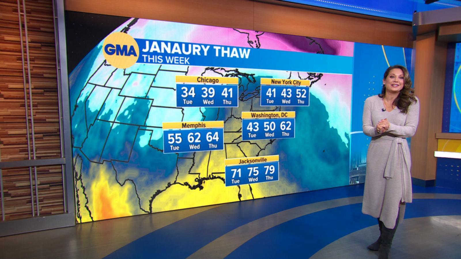 VIDEO: Warmer temperatures expected for much of US after storms