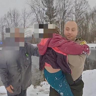 VIDEO: Vermont police officer rescues 8-year-old who fell through frozen lake 