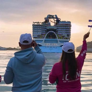 VIDEO: The world's largest ship sets sail on its maiden voyage