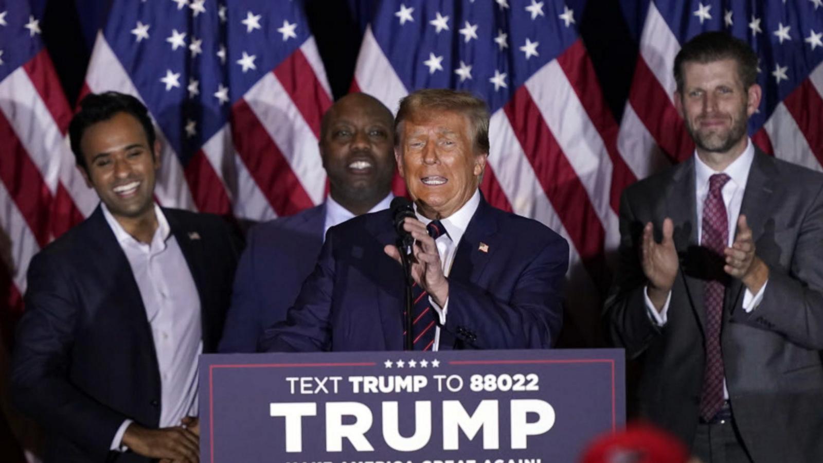 VIDEO: Trump campaigns in Nevada ahead of primary