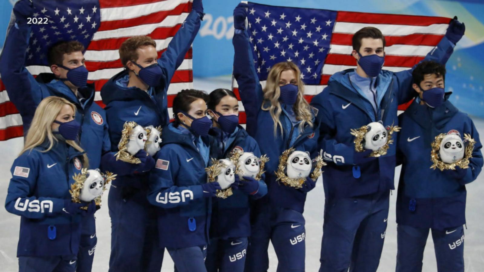 VIDEO: 2022 US Olympic figure skating team awarded gold medal