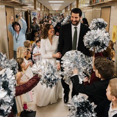 VIDEO: Kindergarten teacher gets married at school where she teaches 