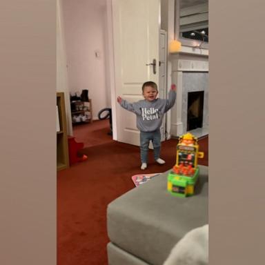 VIDEO: Toddler races into room to dance to her favorite song, Pitbull's 