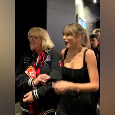 VIDEO: Taylor Swift and Travis Kelce's mom head to field for Chiefs Super Bowl win