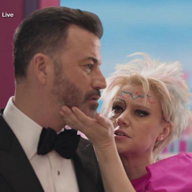 VIDEO: Jimmy Kimmel gets help from Weird Barbie and Ken in Oscars promo