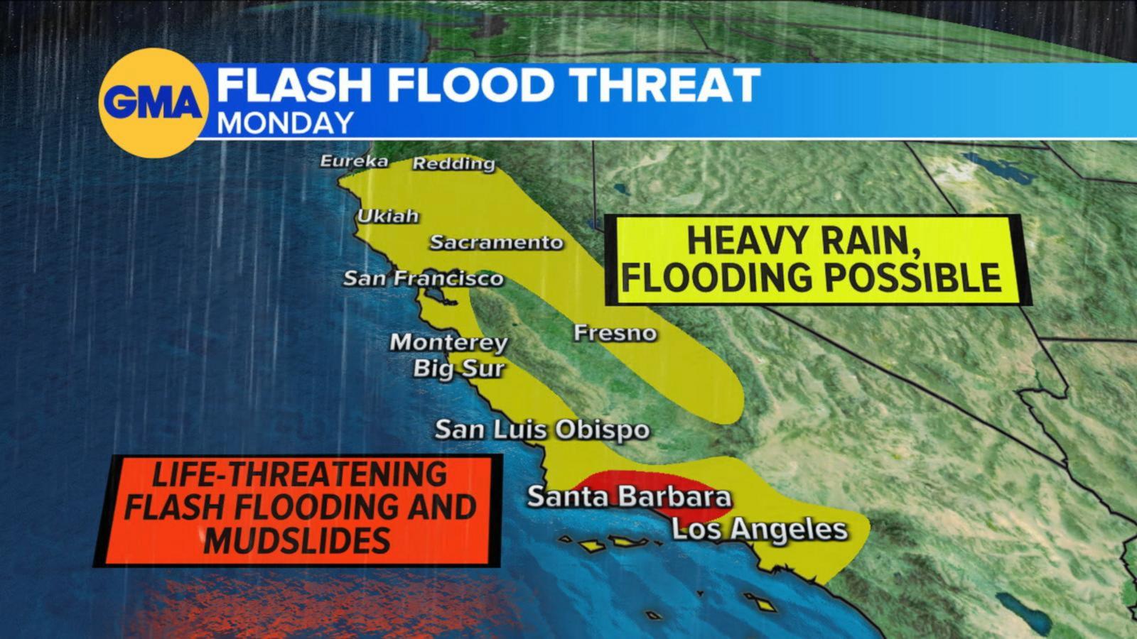 VIDEO: Heavy rain, strong winds slam the West Coast