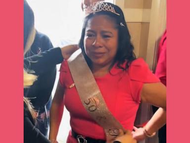 WATCH:  Mom surprised with quinceanera at 50th birthday party