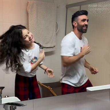 VIDEO: Father-daughter bathroom mirror dances capture the hearts of millions