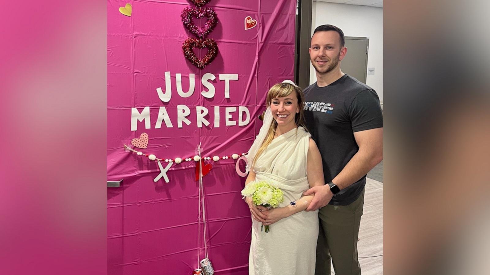 VIDEO: Couple marries at hospital hours before welcoming newborn