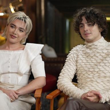 VIDEO: Timothee Chalamet and Florence Pugh talk 'Dune: Part Two'