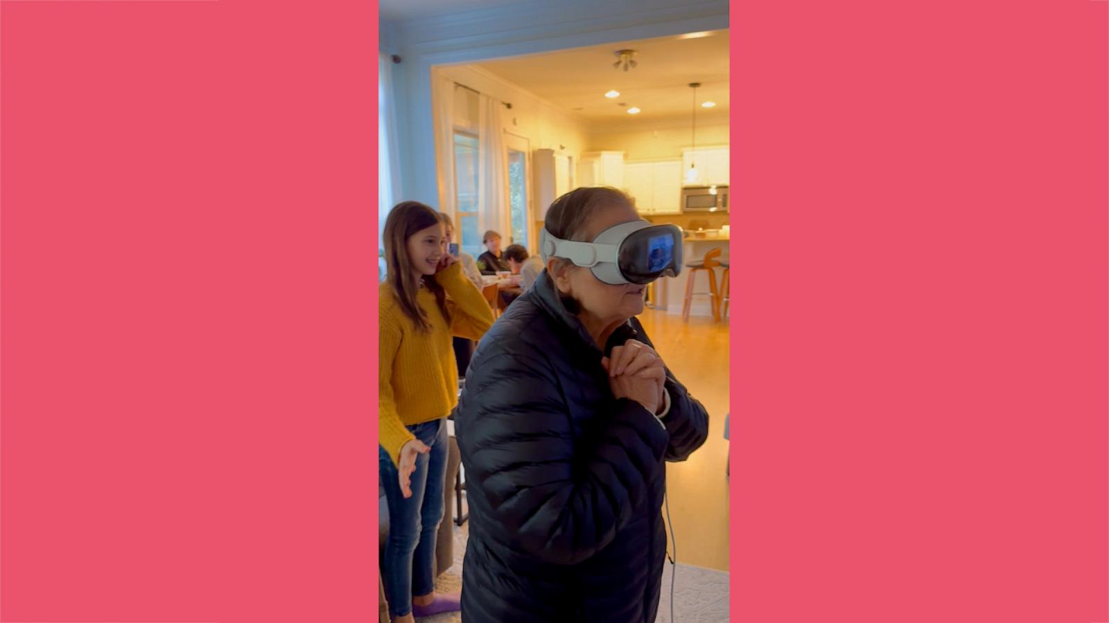 VIDEO: Mom tries VR headset for the first time