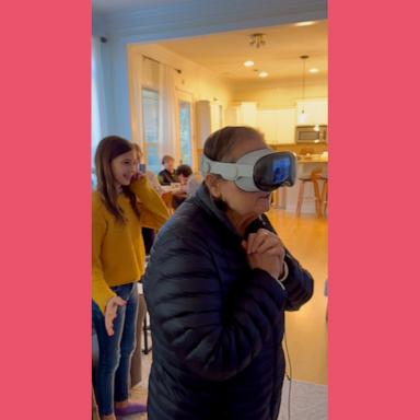 VIDEO: Mom tries VR headset for the first time 