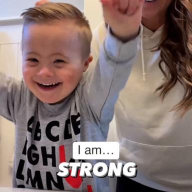 VIDEO: Adorable 3-year-old signs positive affirmations with mom each morning in the mirror 