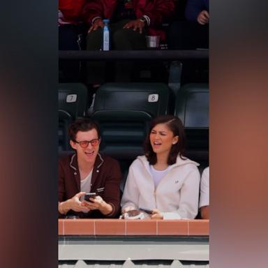 VIDEO: Zendaya and Tom Holland spotted at BNP Paribas Tennis Open