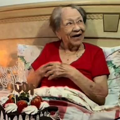 VIDEO: 100-year-old woman in total disbelief realizing her age on her birthday