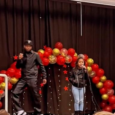 VIDEO: Niece gets some help form her dancing uncle at her school talent show 