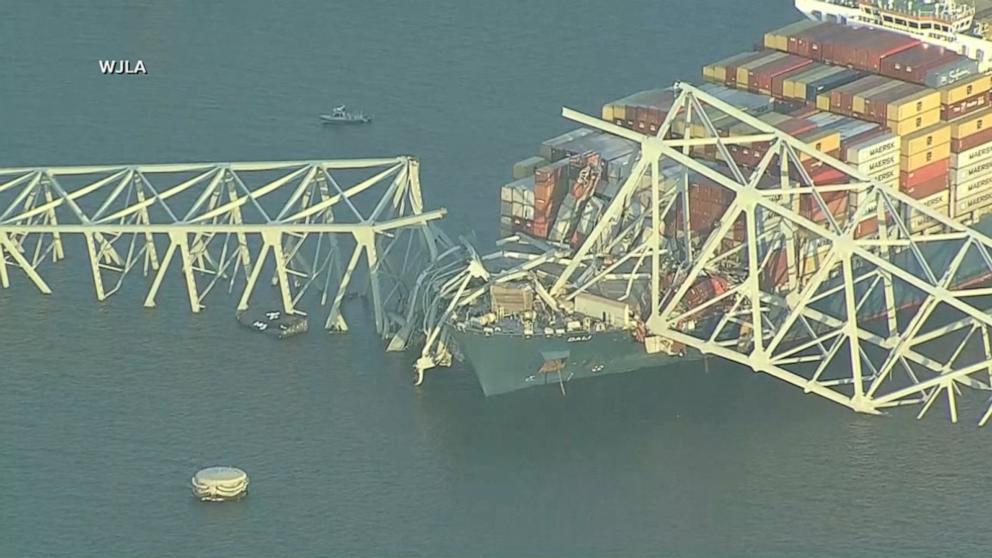 Francis Scott Key Bridge in Baltimore collapses after cargo ship crash ...