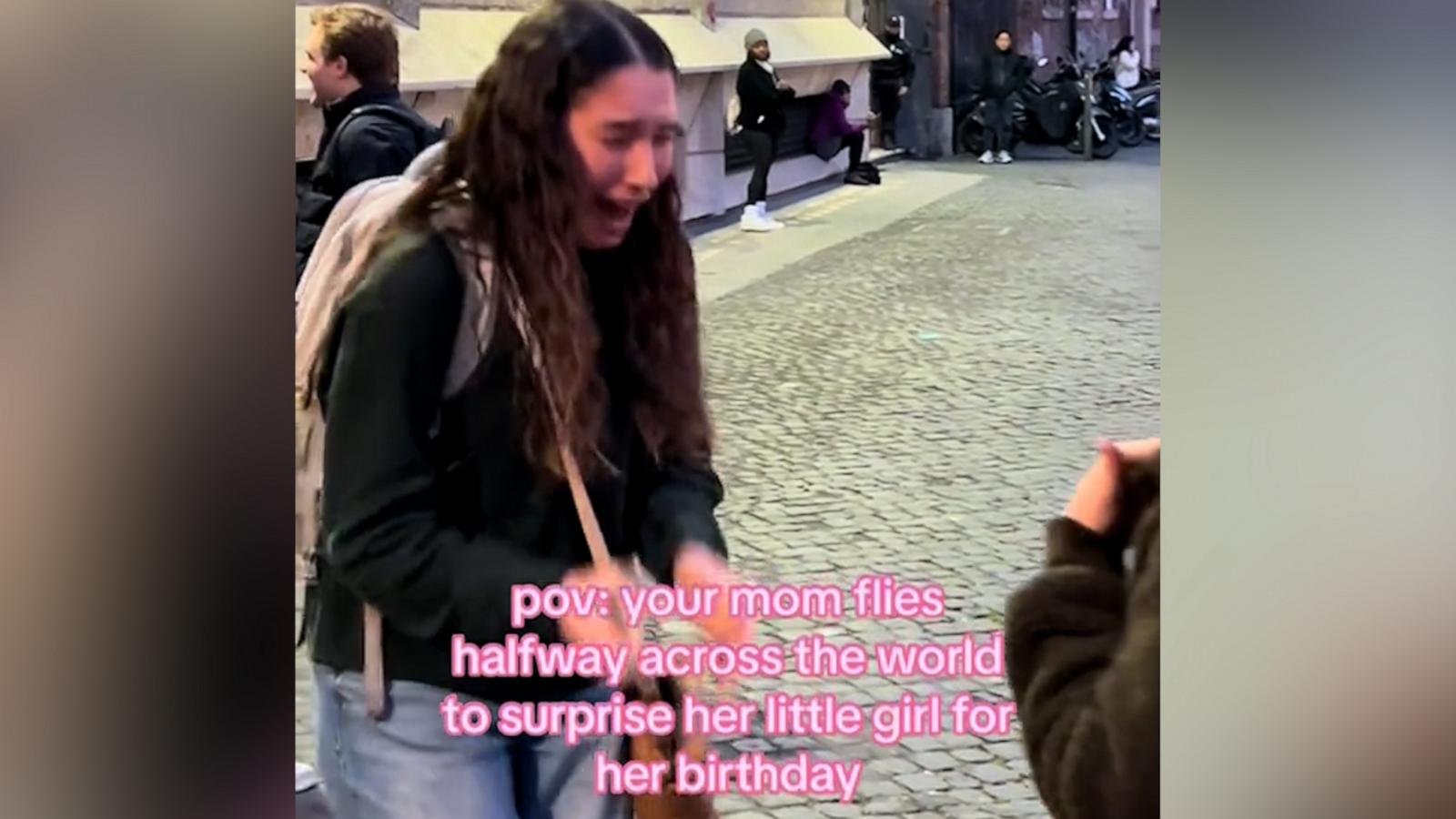 VIDEO: Mom surprises her daughter on her birthday by flying across the country to see her