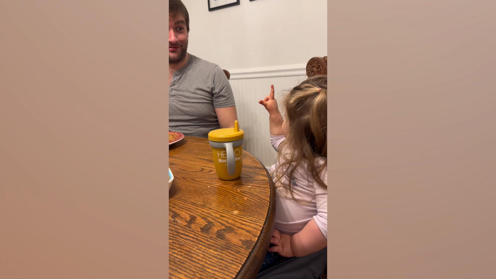 VIDEO: 'No, you're Daddy:' Toddler corrects her dad on his name