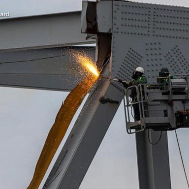 VIDEO: Crews work to dismantle Francis Scott Key Bridge