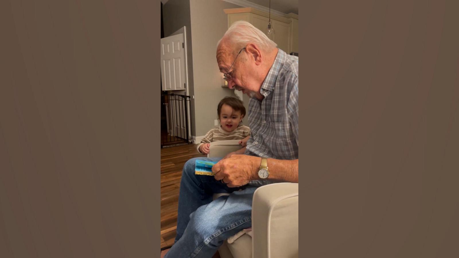 VIDEO: Great-grandpa reads 'Baby Shark' to great-granddaughter without knowing the song