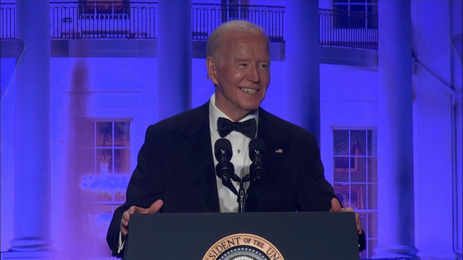 VIDEO: Biden takes to the stage at White House correspondents' dinner for annual roast