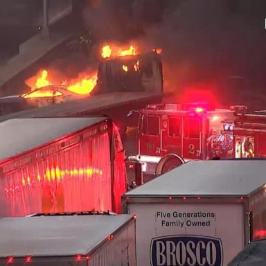 VIDEO: Oil tanker crash closes I-95 in Connecticut