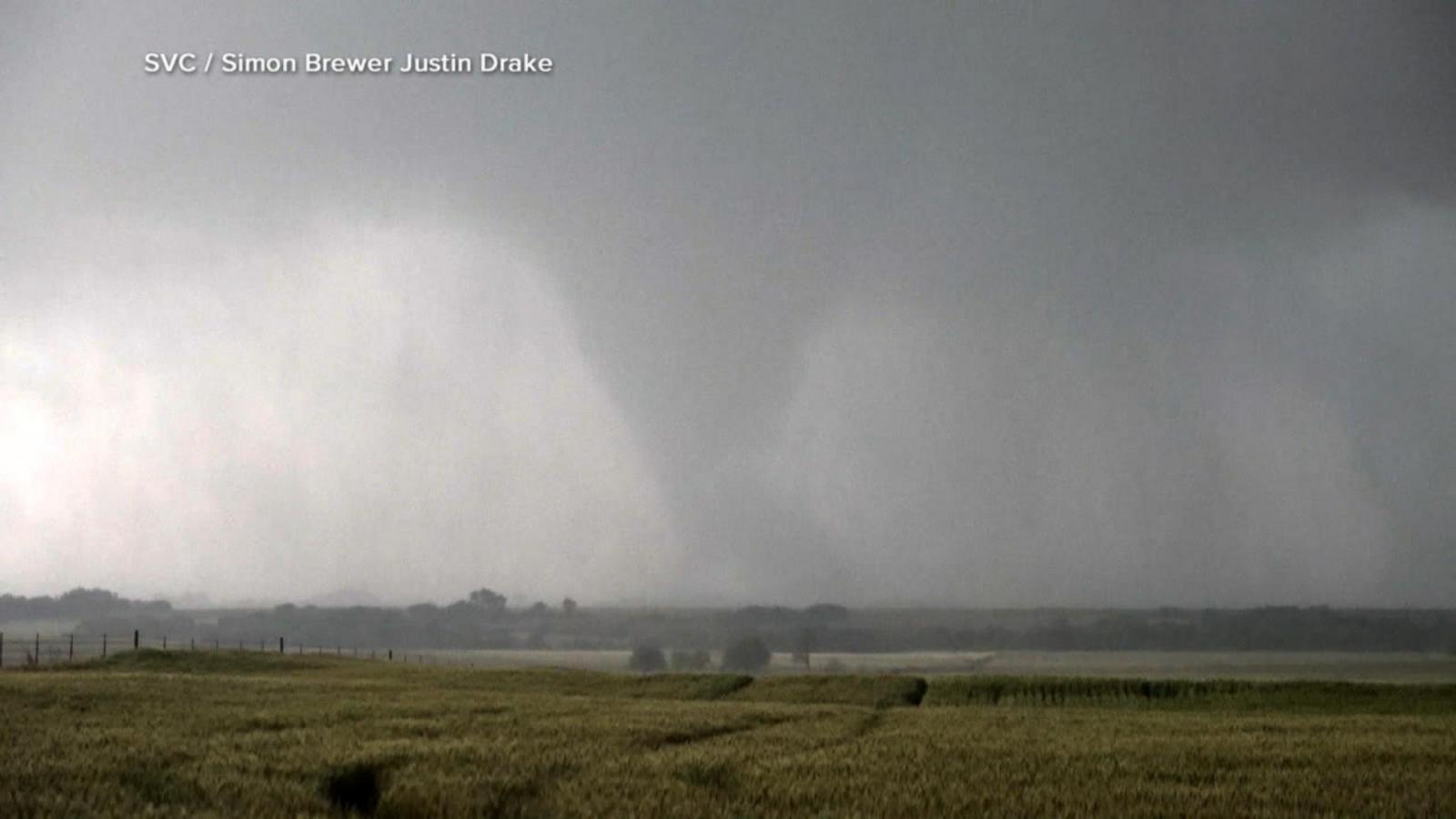 VIDEO: Reported tornadoes cause damage in Heartland