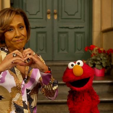 VIDEO: Robin Roberts visits Elmo on Sesame Street to talk mental health