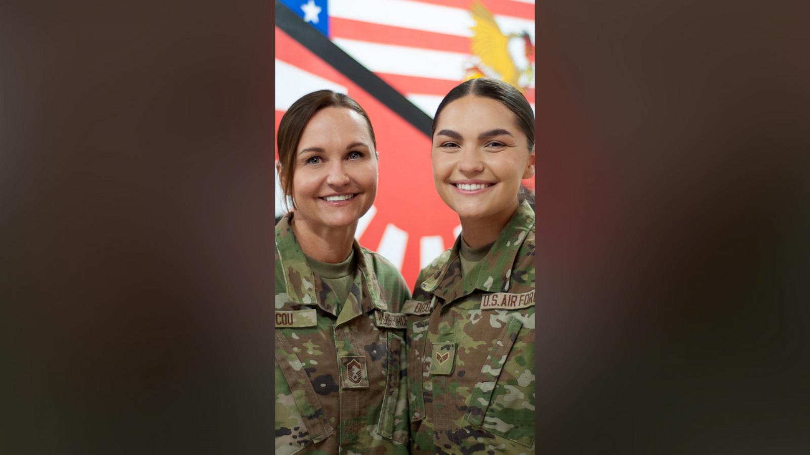 Senior Master Sgt. Jennifer DeCou and Senior Airman Jenaka DeCou are deployed together in the South Dakota Air National Guard.