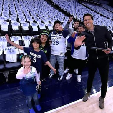 VIDEO: Young Timberwolves fans gets NBA surprise