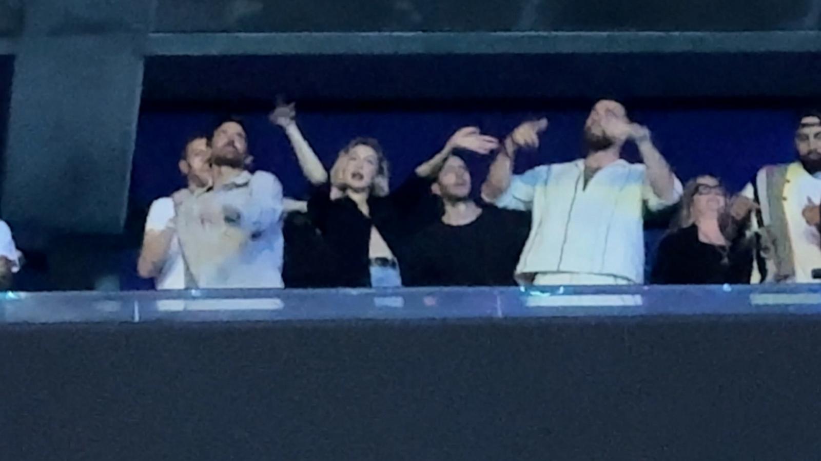 VIDEO: Travis Kelce, Gigi Hadid and Bradley Cooper sing along at Taylor Swift concert