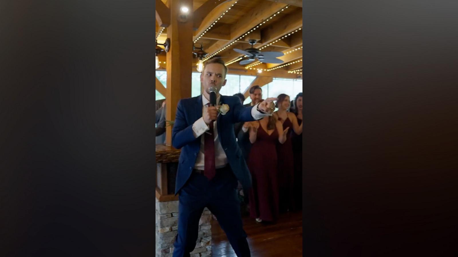 Coles Prince said his now-wife Jordan wanted him to sing to her at their wedding, so he serenaded her with his own version of the song "I'm Just Ken" from the movie "Barbie", titled "I'm Just Groom."