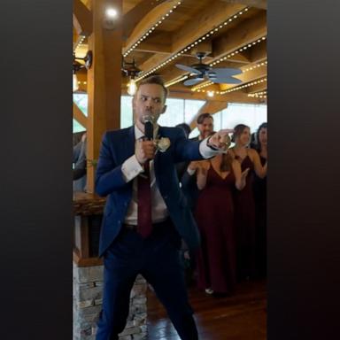 Coles Prince said his now-wife Jordan wanted him to sing to her at their wedding, so he serenaded her with his own version of the song "I'm Just Ken" from the movie "Barbie", titled "I'm Just Groom."