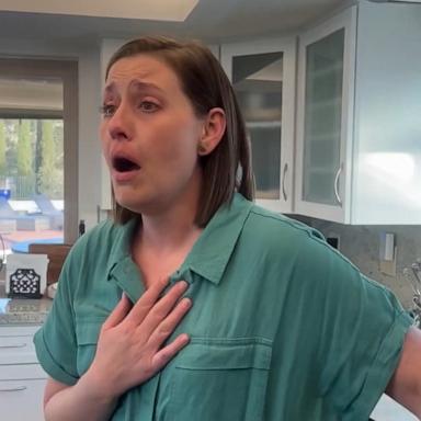 VIDEO: Woman has hilarious reaction after scratch-off pregnancy reveal 