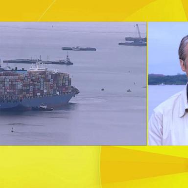 VIDEO: Ship that led to collapse of Francis Scott Key bridge set to be moved
