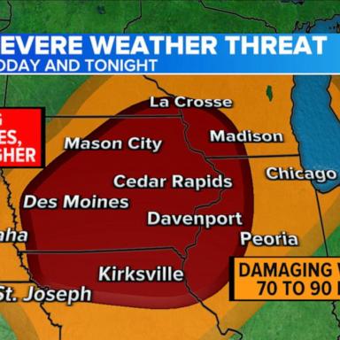 VIDEO: Severe storm threat in Midwest