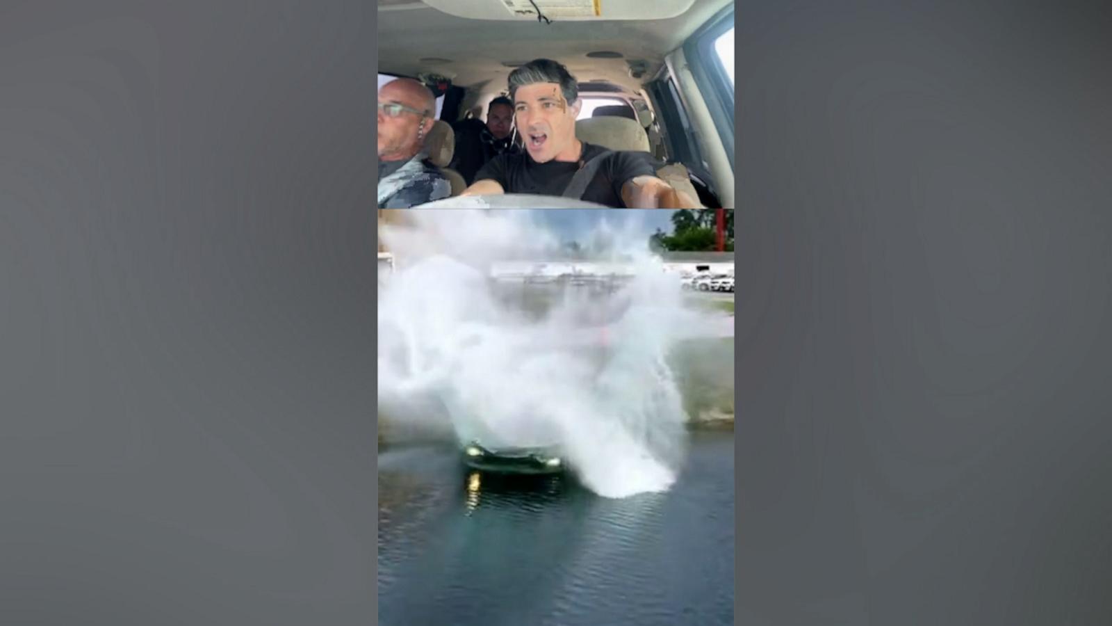 ABC News' Matt Gutman wanted to show how to escape a water-related car crash as the number of incidents continue to climb. Here's how he did it live on "GMA" with numerous safety measures.