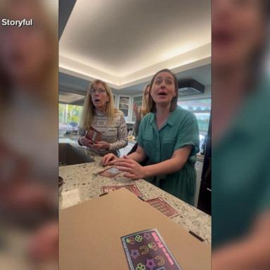 VIDEO: A family’s winning reaction to a pregnancy surprise lottery ticket