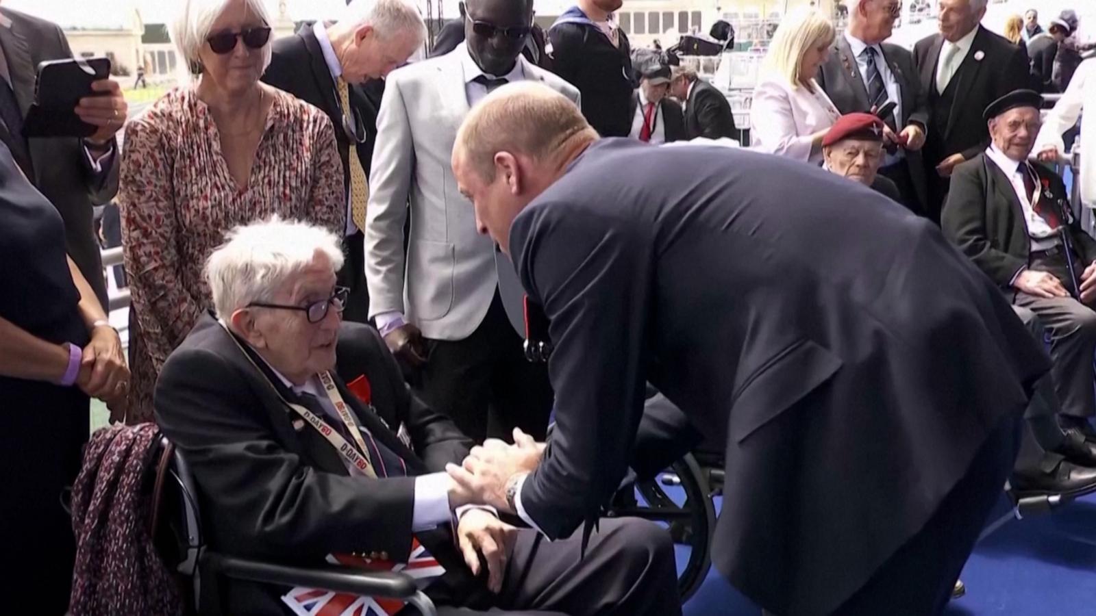 VIDEO: Prince William says Kate 'would have loved to be here' at D-Day ceremony