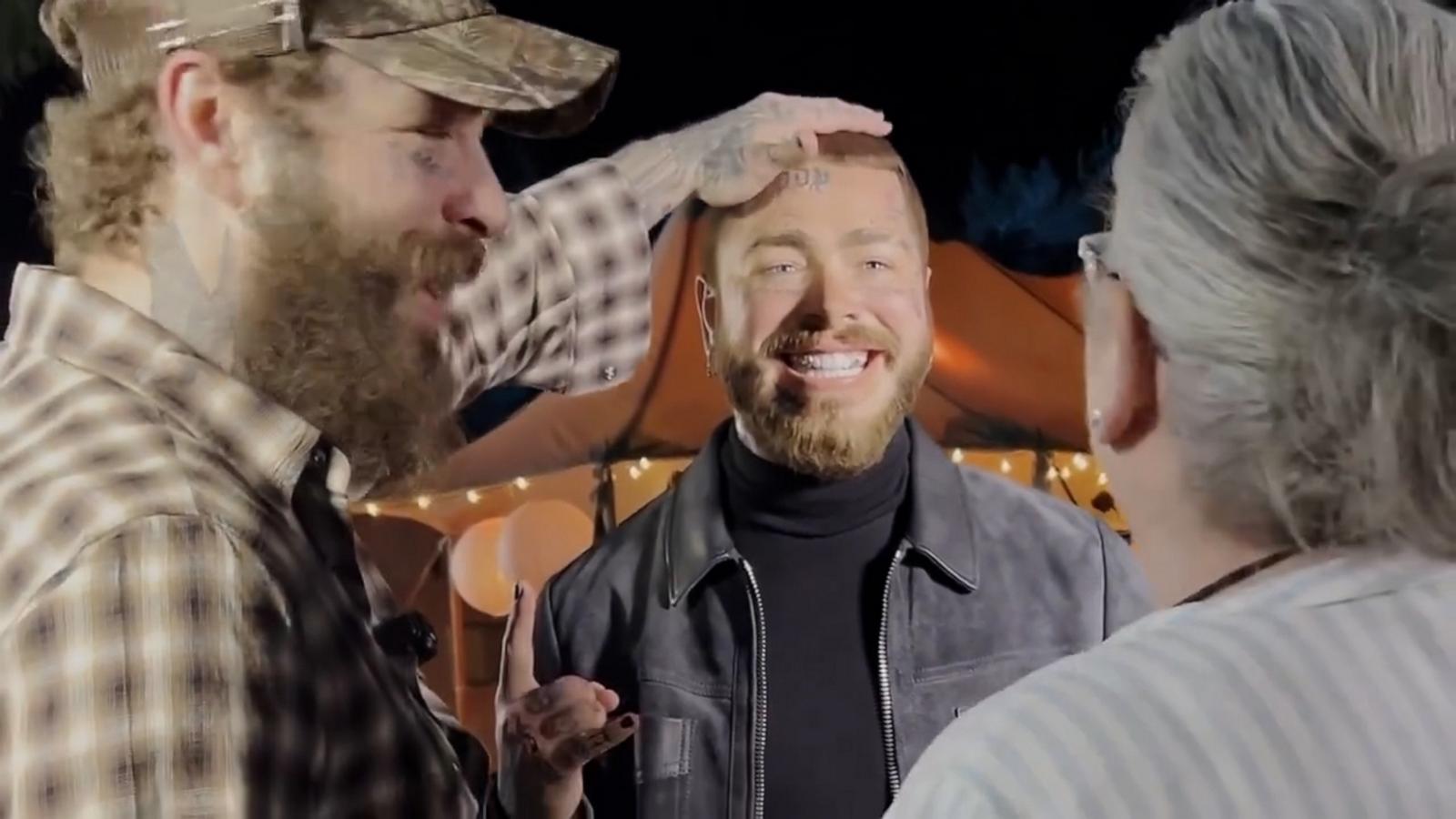 VIDEO: Post Malone is blown away by seeing himself in wax for 1st time