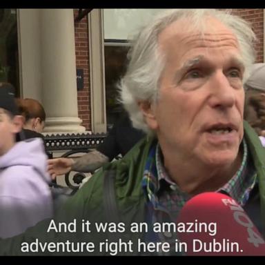 VIDEO: Henry Winkler thanks Irish firefighters after Dublin hotel blaze